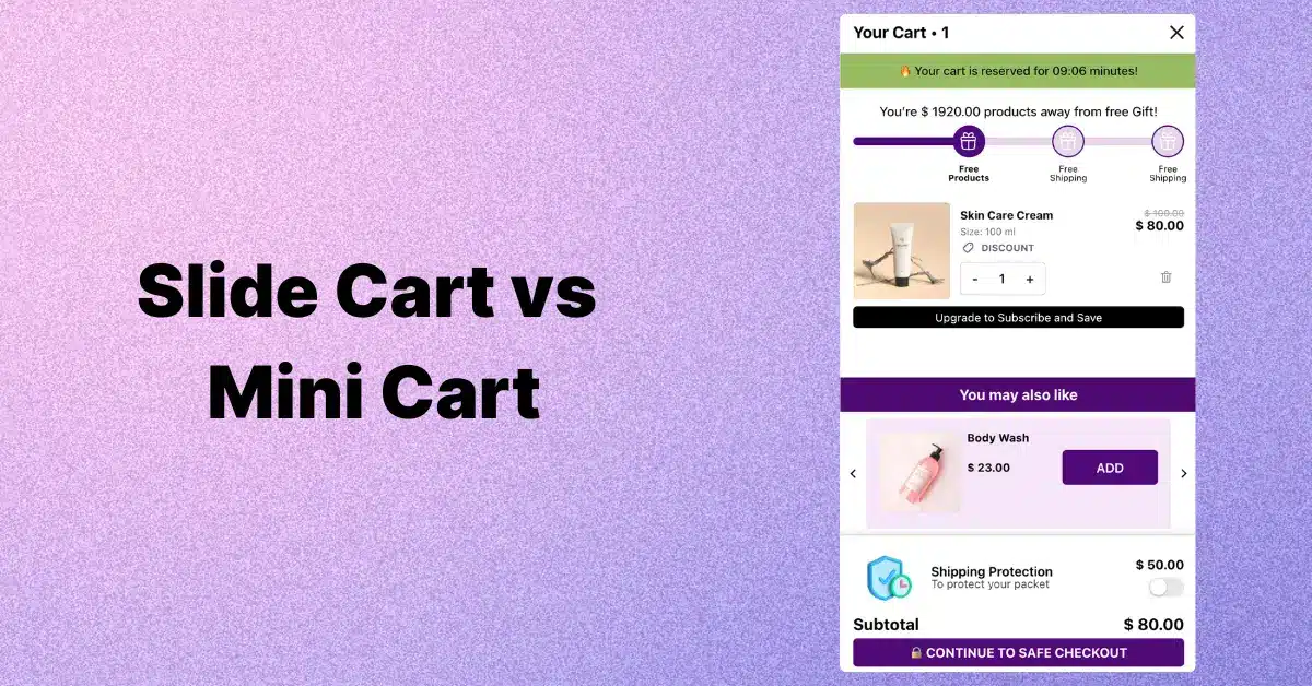 Slide Cart vs Mini Cart: Which Converts Better?