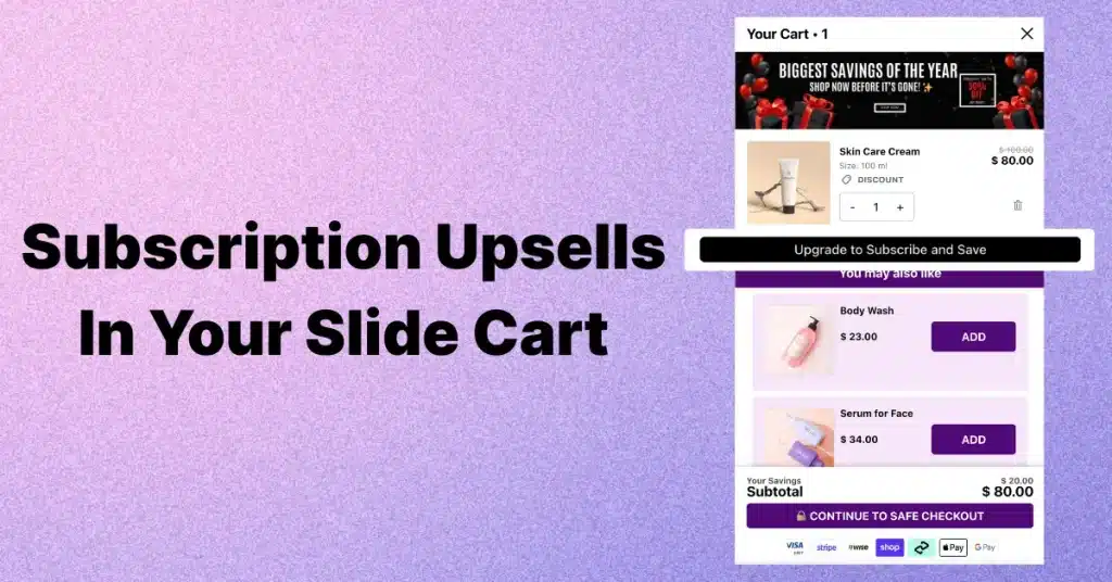 Subscription Upsells in Cart