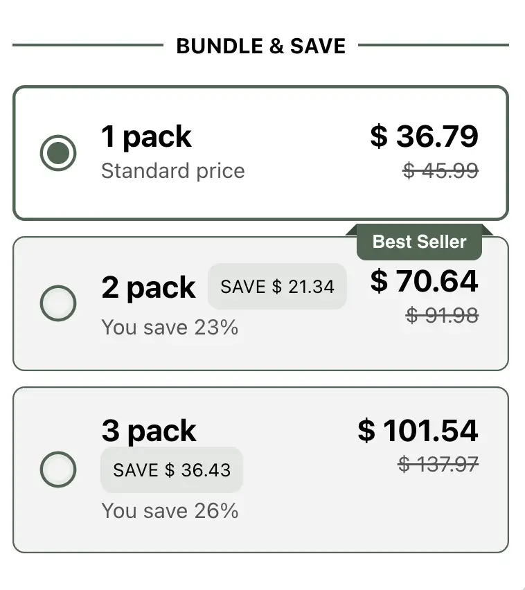 Shopify discount stacking example screenshot