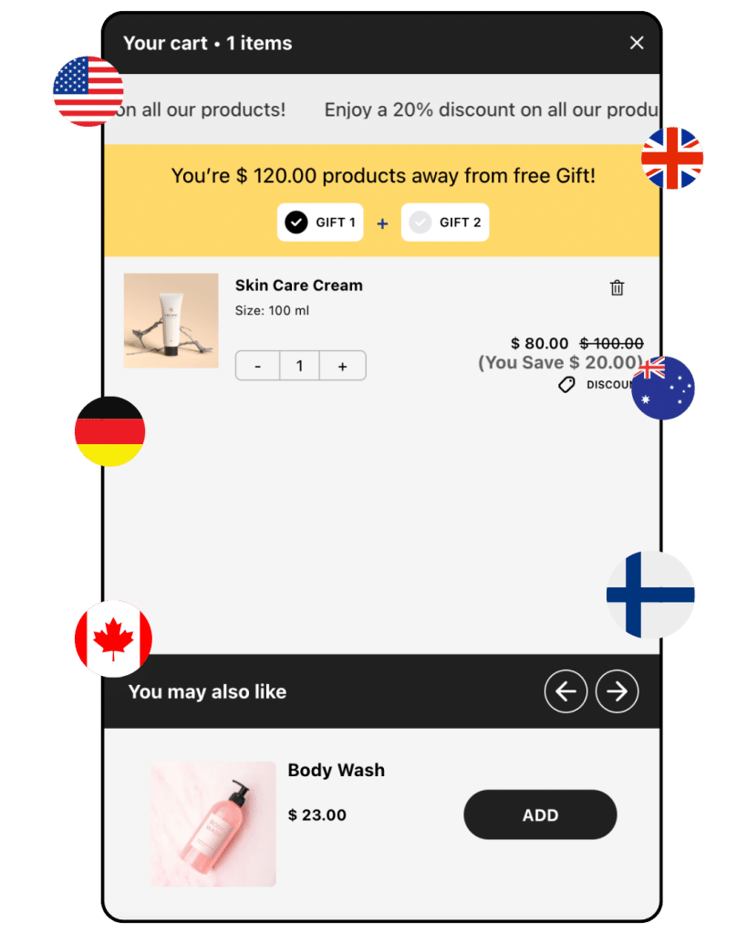 Sell worldwide effortlessly