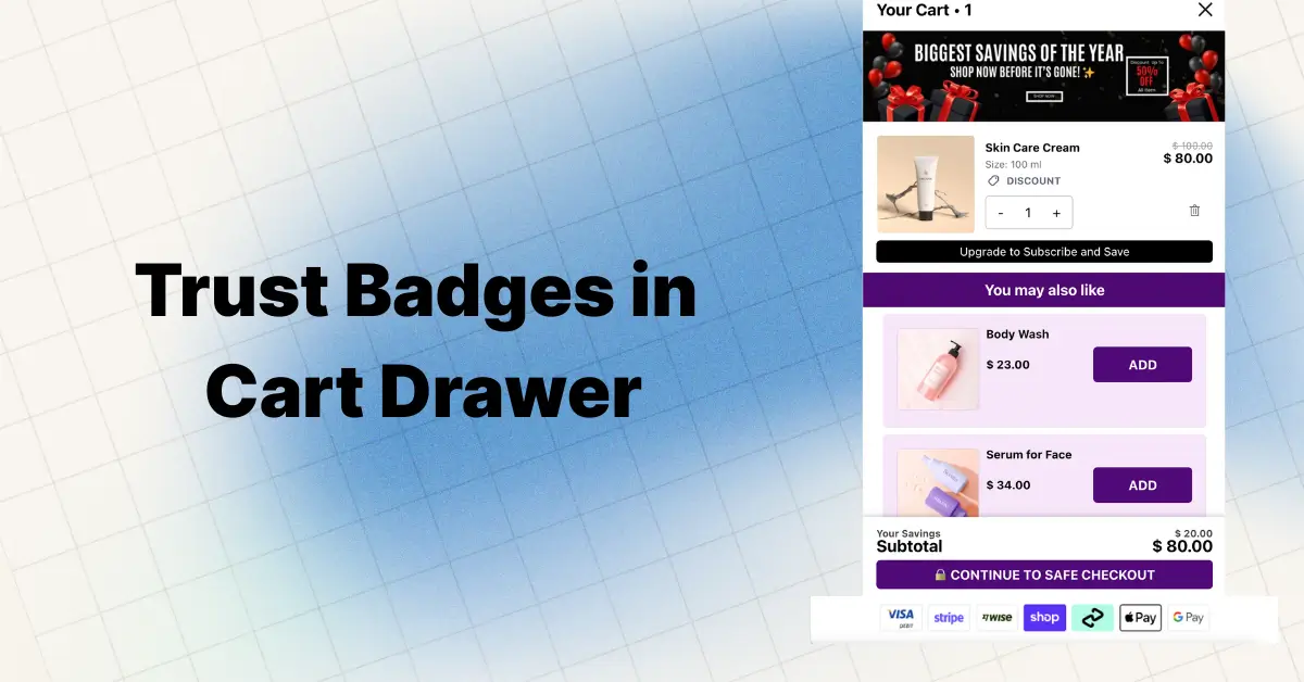 Trust Badges in Cart Drawer: 6 Best Shopify Apps (2026)