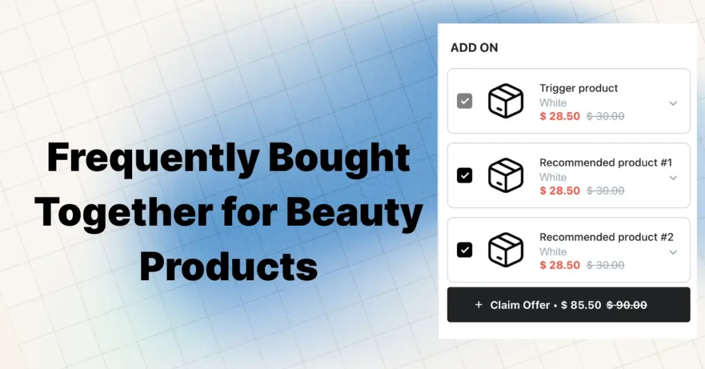 frequently bought together beauty products on Shopify