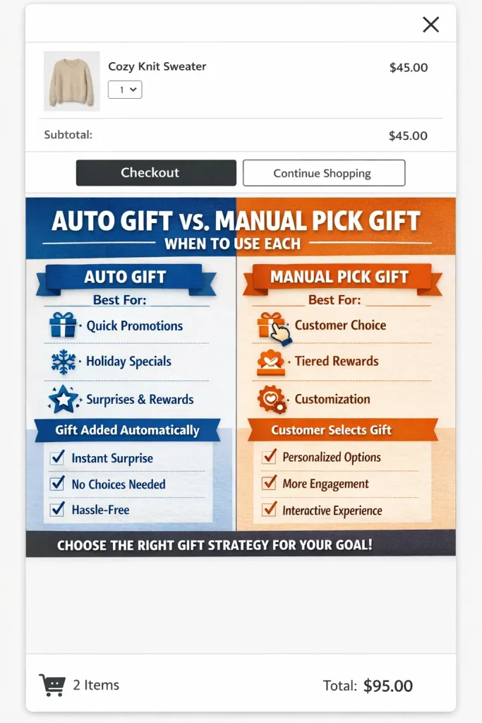 Gift strategy comparison for shopping
