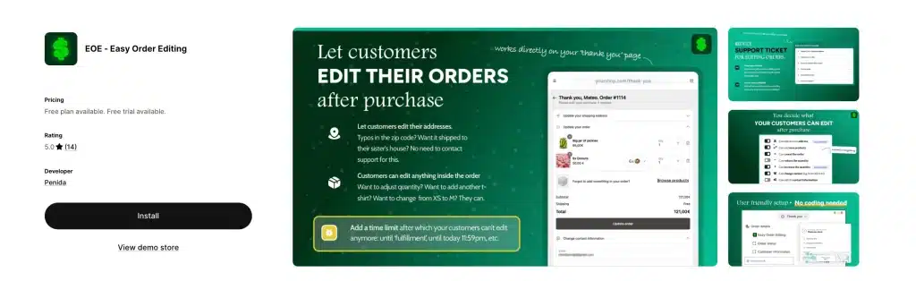 EOE ‑ Easy Order Editing