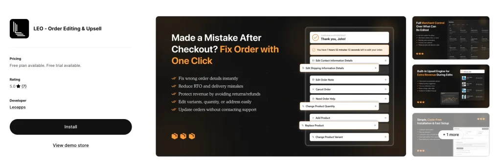 LEO ‑ Order Editing Upsell