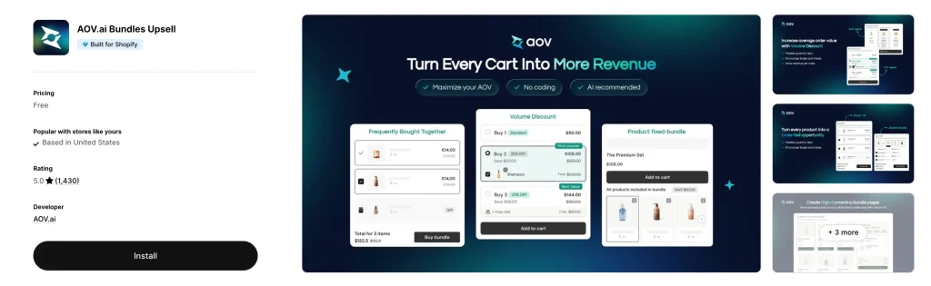 AOV.ai Bundles Upsell
