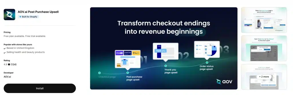 16 Best Shopify Thank You Page Apps in 2026 16 AOV.ai Post Purchase Upsell
