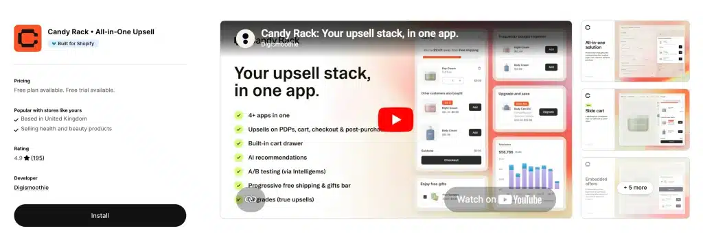 Candy Rack All‑in‑One Upsell