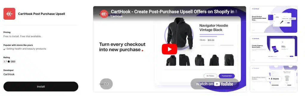 16 Best Shopify Thank You Page Apps in 2026 12 CartHook Post Purchase Upsell