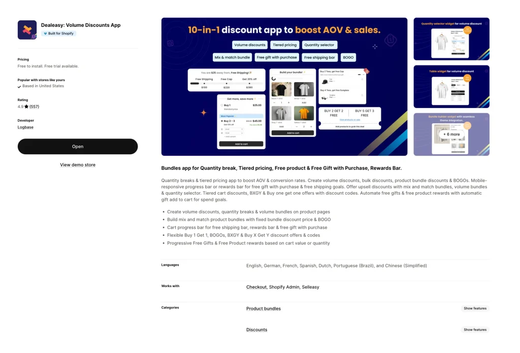 Best Shopify Mix and Match Bundle Apps (2026) 11 Dealeasy Volume Discounts App