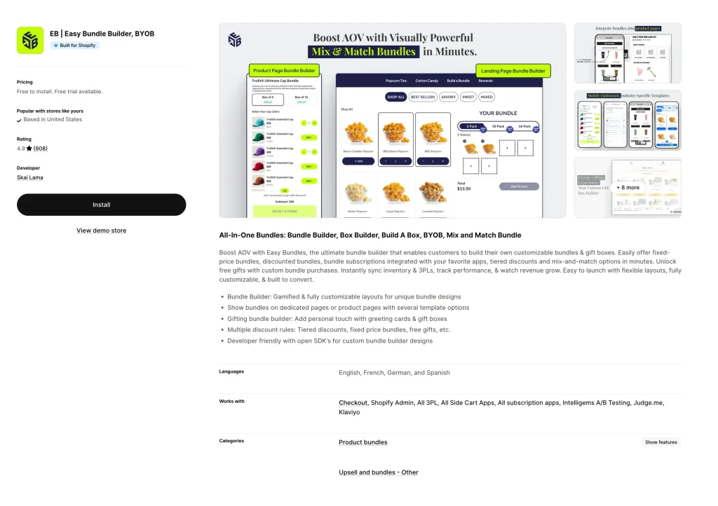 Best Shopify Mix and Match Bundle Apps (2026) 9 EB Easy Bundle Builder BYOB