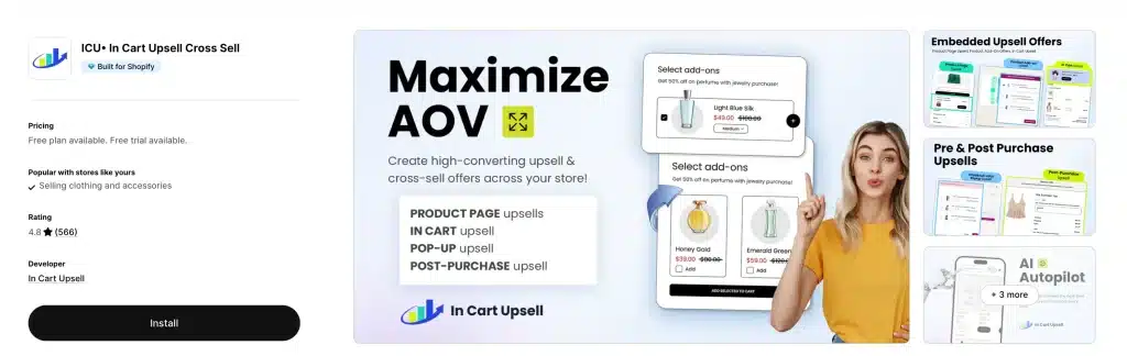 ICU• In Cart Upsell Cross Sell

