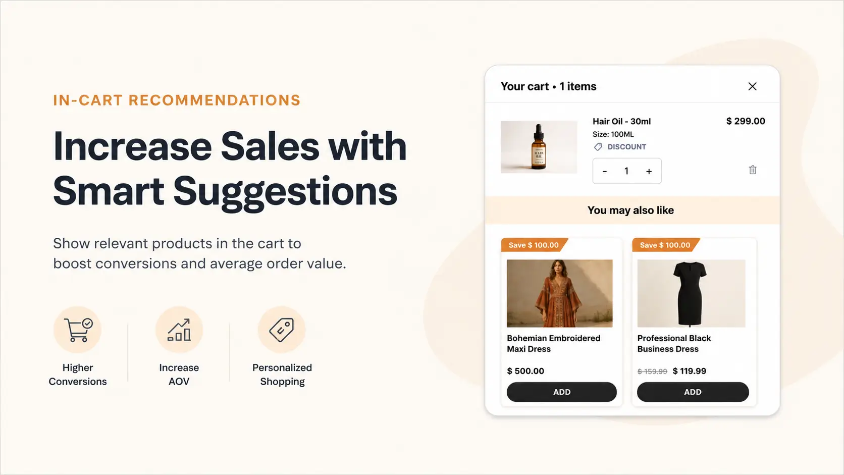 Shopify In-Cart Recommendations
