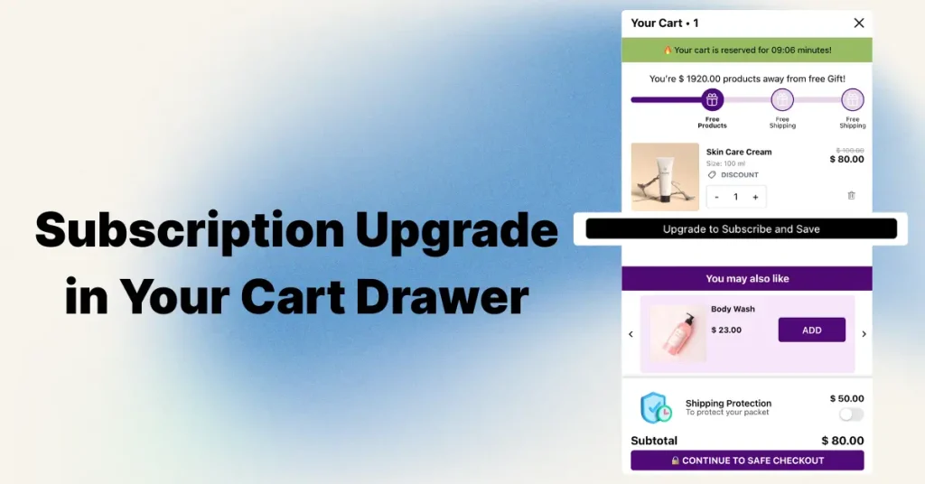 Subscription Upgrade in Cart Drawer: 2026 Shopify Guide 1 Subscription Upgrade in Cart Drawer