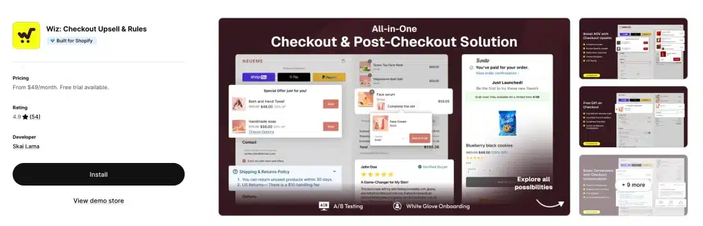 16 Best Shopify Thank You Page Apps in 2026 7 Wiz Checkout Upsell Rules