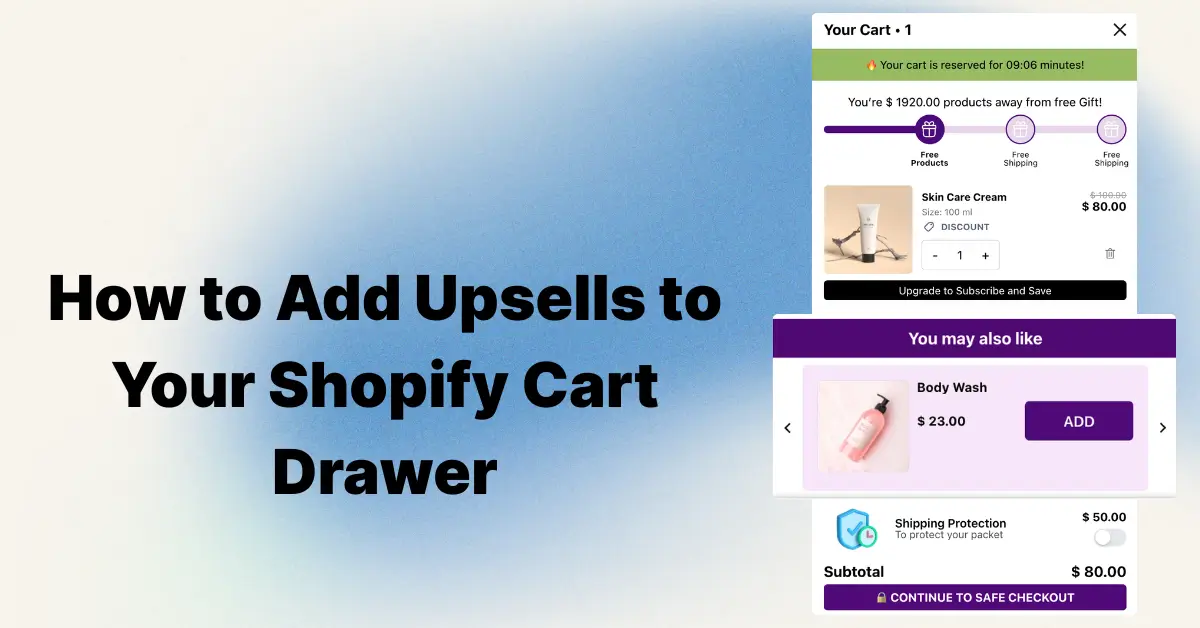 Add Upsells to Your Shopify Cart Drawer