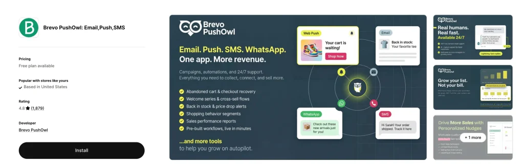 Brevo PushOwl EmailPushSMS