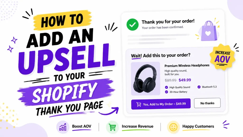 shopify thank you page upsell