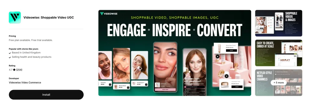 Videowise Shoppable Video UGC