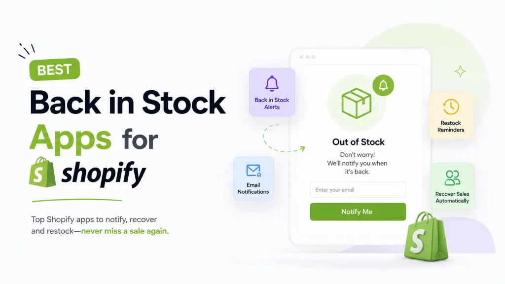 15 Best Back in Stock Apps for Shopify (2026) 1 Best Back in Stock Apps for Shopify