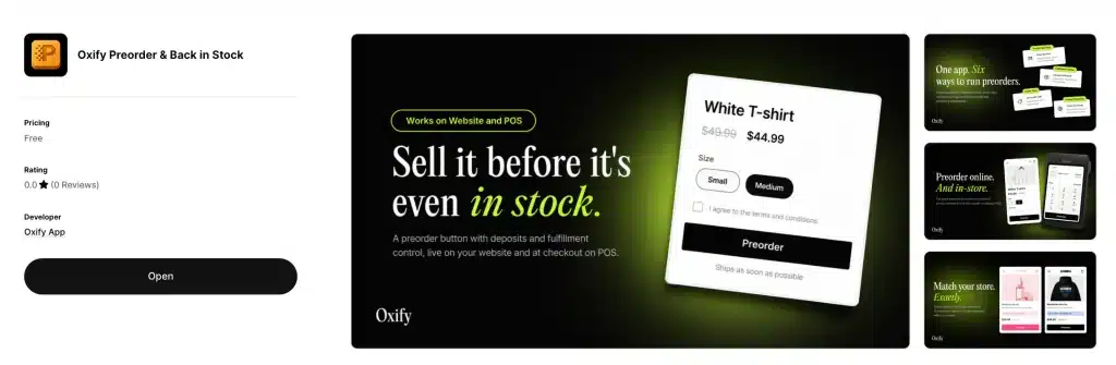 Does Shopify Have a Built-In Preorder Feature? 2 Oxify Preorder Back in Stock
