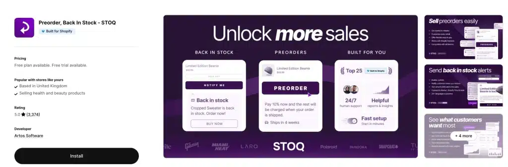 15 Best Back in Stock Apps for Shopify (2026) 3 Preorder Back In Stock ‑ STOQ