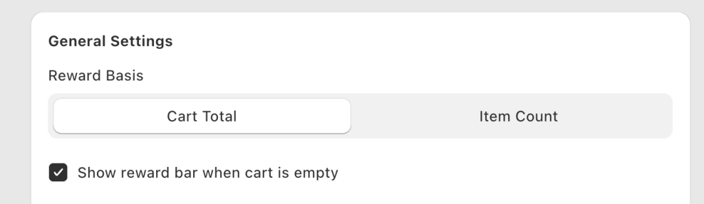How to Add a Free Gift With Purchase on Shopify (2026 Guide) 2 oxify Reward Basis settings