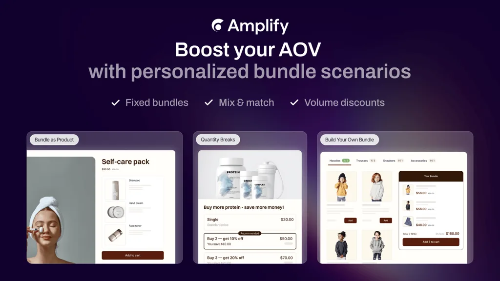 Amplify formerly PickyStory bundles and upsell Shopify app listing