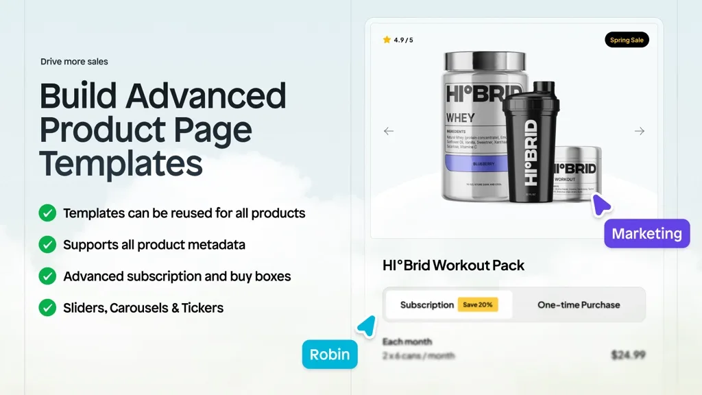 Instant AI Page Builder Shopify app listing