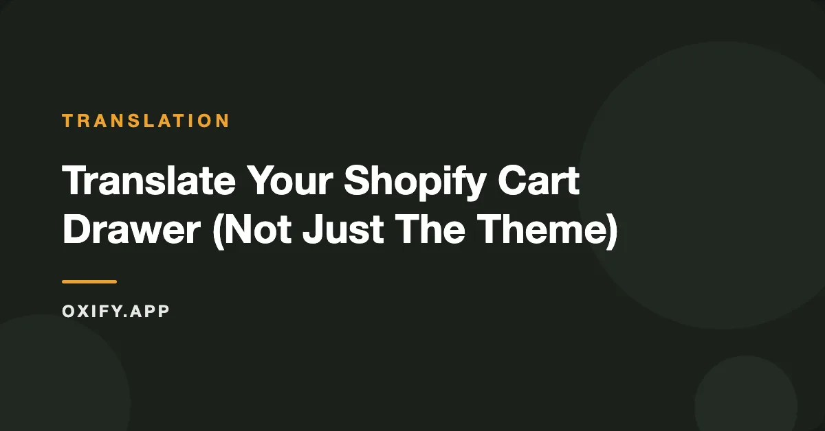 translate shopify cart drawer