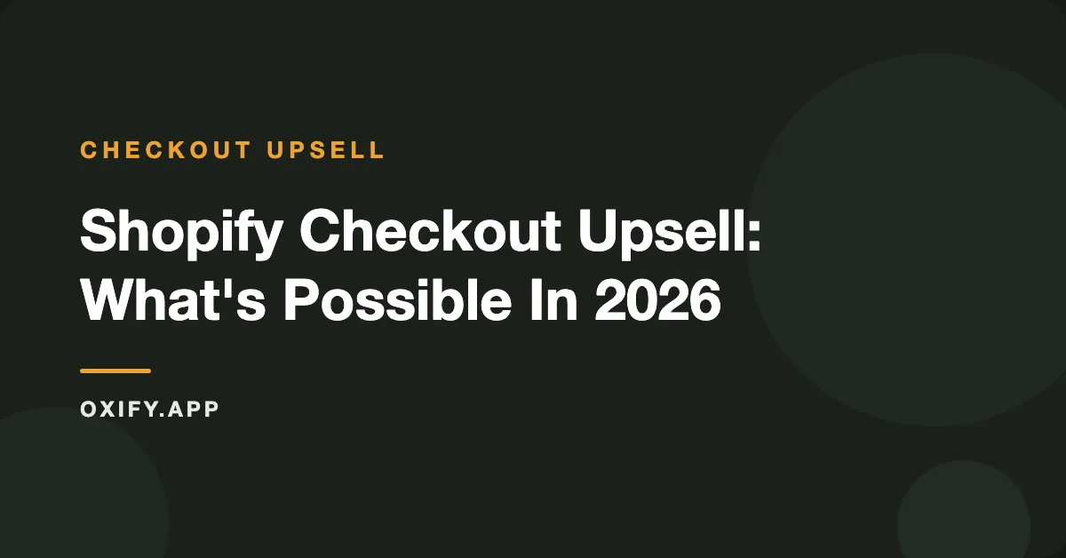 shopify checkout upsell