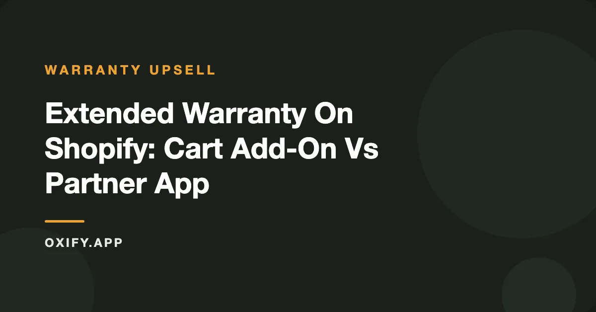 extended warranty upsell shopify cart
